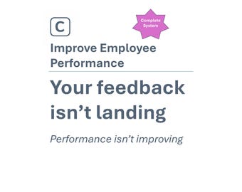 Improve Employee Performance | Manager Toolkit | Feedback, Coaching, Goal Setting & Capability Development System