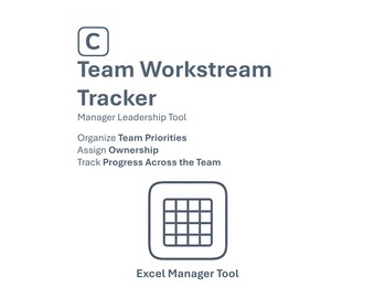Team Workstream Tracker | Excel Leadership Planning Tool