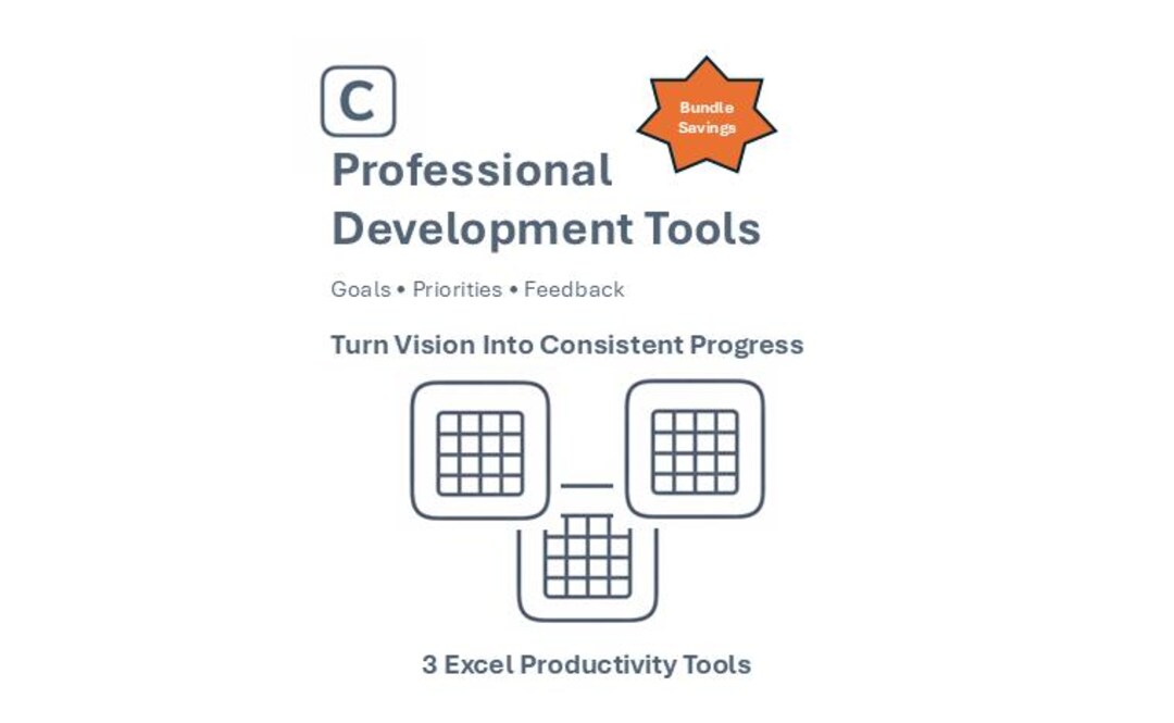 Professional Development Tools Bundle | Goals, Priorities & Feedback - Etsy