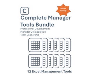 Complete Manager Tools Bundle | 12 Leadership Excel Templates