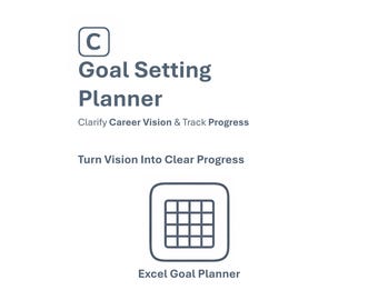 Goal Setting Planner | Professional Development Excel Tool