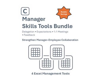 Tool-Bundle für Mitarbeiter | Delegierung, Feedback, 1:1 & Erwartungsvorlagen