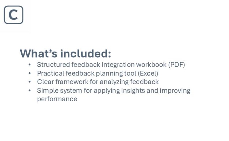 Cadre d'intégration des commentaires | Cahier d'exercices d'amélioration continue image 7