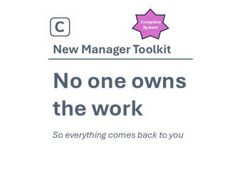 New Manager Toolkit | Leadership System for First-Time Managers | Delegation, Feedback, Coaching & Prioritization