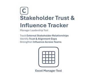 Stakeholder Trust & Influence Tracker | External Stakeholder Management Excel Tool