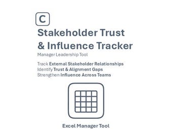 Vertrauen & Einfluss Tracker | Excel Tool für die Organisation externer Anspruchsgruppen