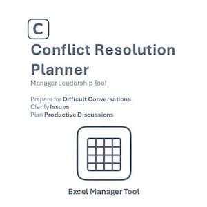 Conflict Resolution Planner | Difficult Conversation Tool for Managers