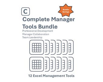Ensemble complet d'outils de gestion | 12 modèles Excel de leadership