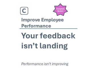 Improve Employee Performance | Manager Toolkit | Feedback, Coaching, Goal Setting & Capability Development System
