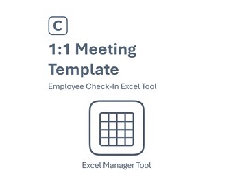 1:1 Meeting Template for Managers | Employee Check-In & Coaching Excel Tool