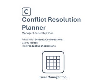 Conflict Resolution Planner | Difficult Conversation Tool for Managers