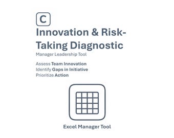 Innovation & Risk-Taking Diagnostic | Team Innovation Assessment Excel Tool