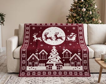 Santa Wonderland Overlay Mosaic Crochet Blanket Pattern PDF | Christmas Blanket | Winter Holiday Afghan | Festive Xmas Crochet Download