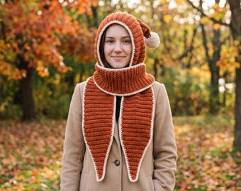 Sophie Hood Inspired Crochet Pattern, Hooded Scarf PDF, Crochet Balaclava Scoodie, Beginner Friendly Hood Tutorial, Warm Winter Accessories