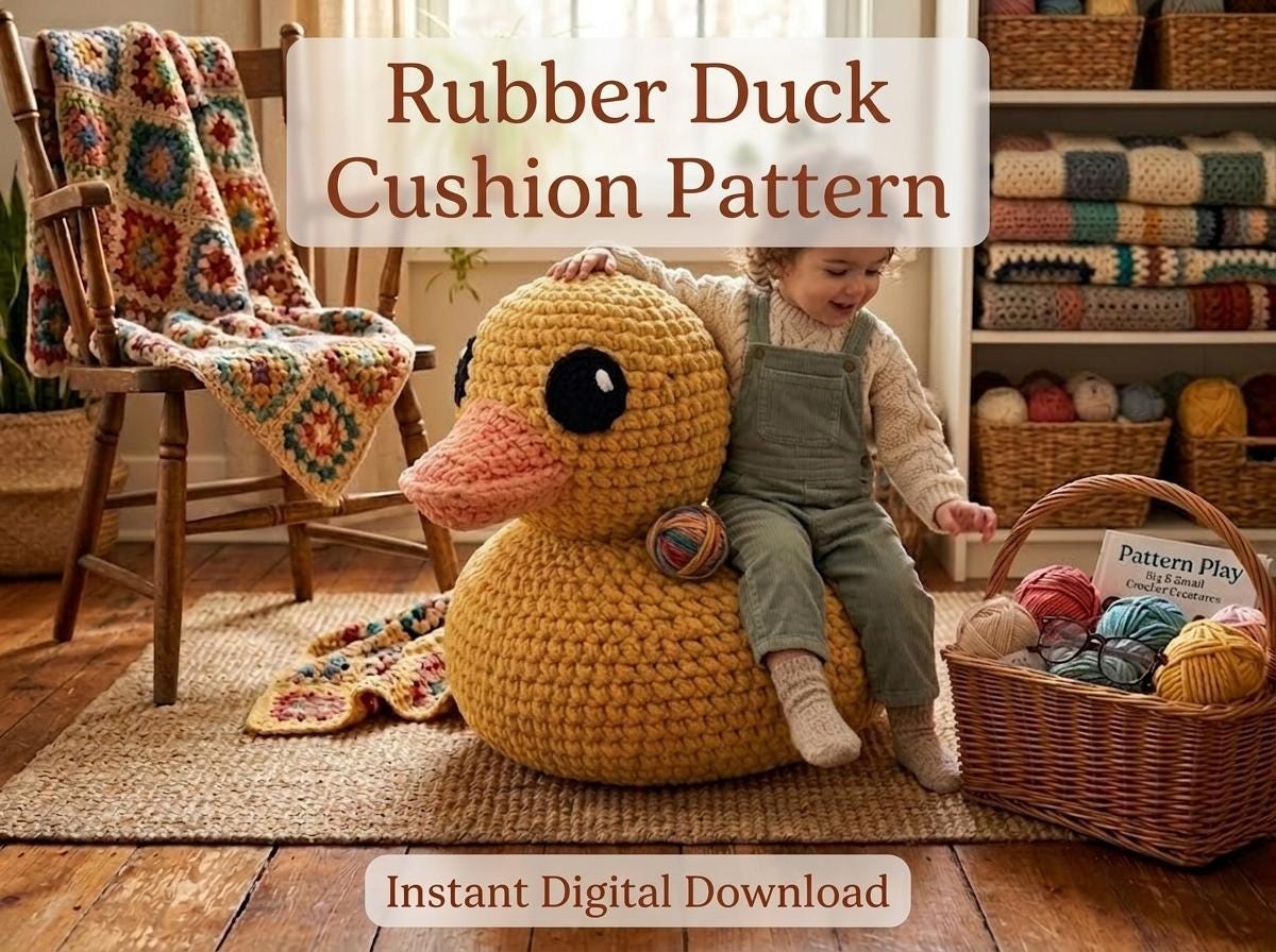 32 Rubber Duck Crochet Patterns for Quirky Handmade Gifts and Cute Decor 18 Large Rubber Duck Mini Duck Amigurumi Plushie Tutorial