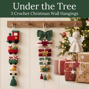 Christmas Train Gift Stack Angel Wind Spinner Crochet Pattern PDF | Spiral Amigurumi Ornament | DIY Christmas Decor Intermediate Pattern