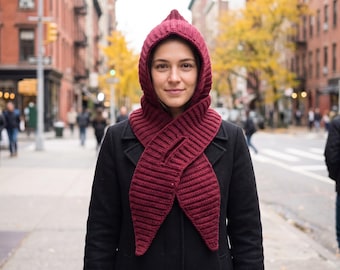 Crochet Hooded Scarf Pattern PDF | Sophie Hood Inspired Scarf with Hood | Balaclava Hood & Hooded Cowl | Winter Crochet Scarf Easy Tutorial