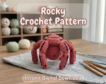 Rocky Crochet Pattern PDF | Project Hail Mary Amigurumi | Rocky the Eridian Alien Plush Doll | Sci-Fi Crochet Gift Tutorial Pattern