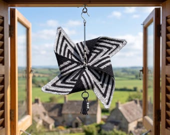 Pinwheel Star Spiral Wind Spinner Crochet Pattern PDF | Crochet Hanging | Spiral Ornament | Boho Decor | Crochet Twister Amigurumi Download