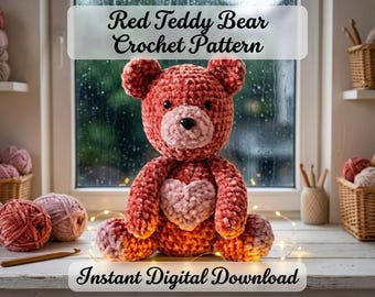 Teddy Bear Crochet Pattern PDF | Custom Memory Bear Pattern, Handmade Teddy Bear, Bear Crochet Pattern, Teddy Bear Patterns Digital Download