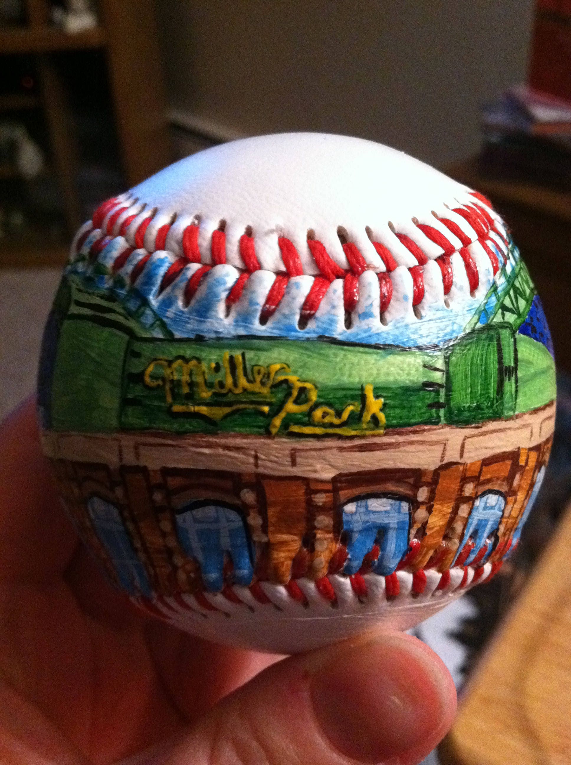 Original Hand Painted Baseball Etsy