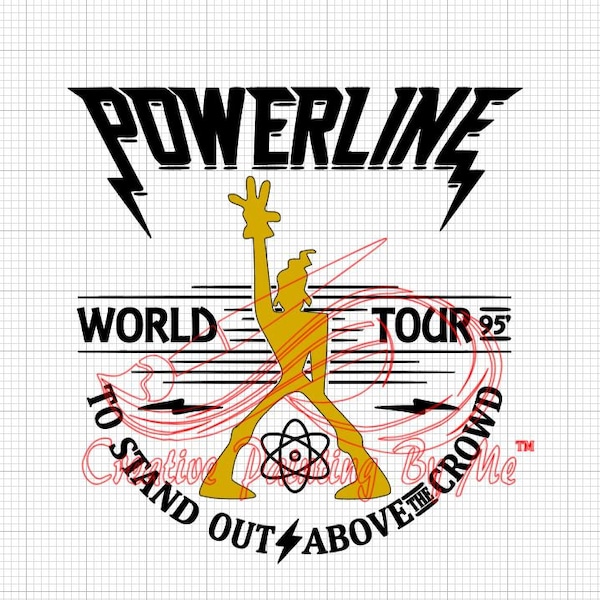 Powerline world tour 95, to stand out above the crowd, 2 different designs in one download