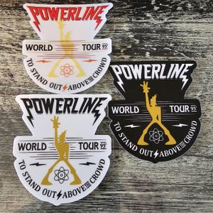 Powerline World Tour-sticker van 3 inch