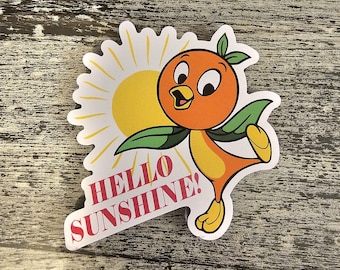 Hello Sunshine Orange bird 3&quot; magnet