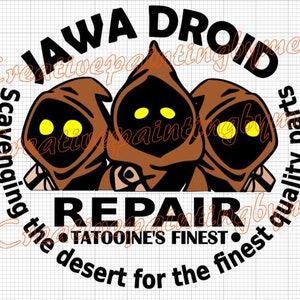 Jawa Droid Repair SVG, Diseño universal para todos los fans, perfecto para reuniones de cosplay