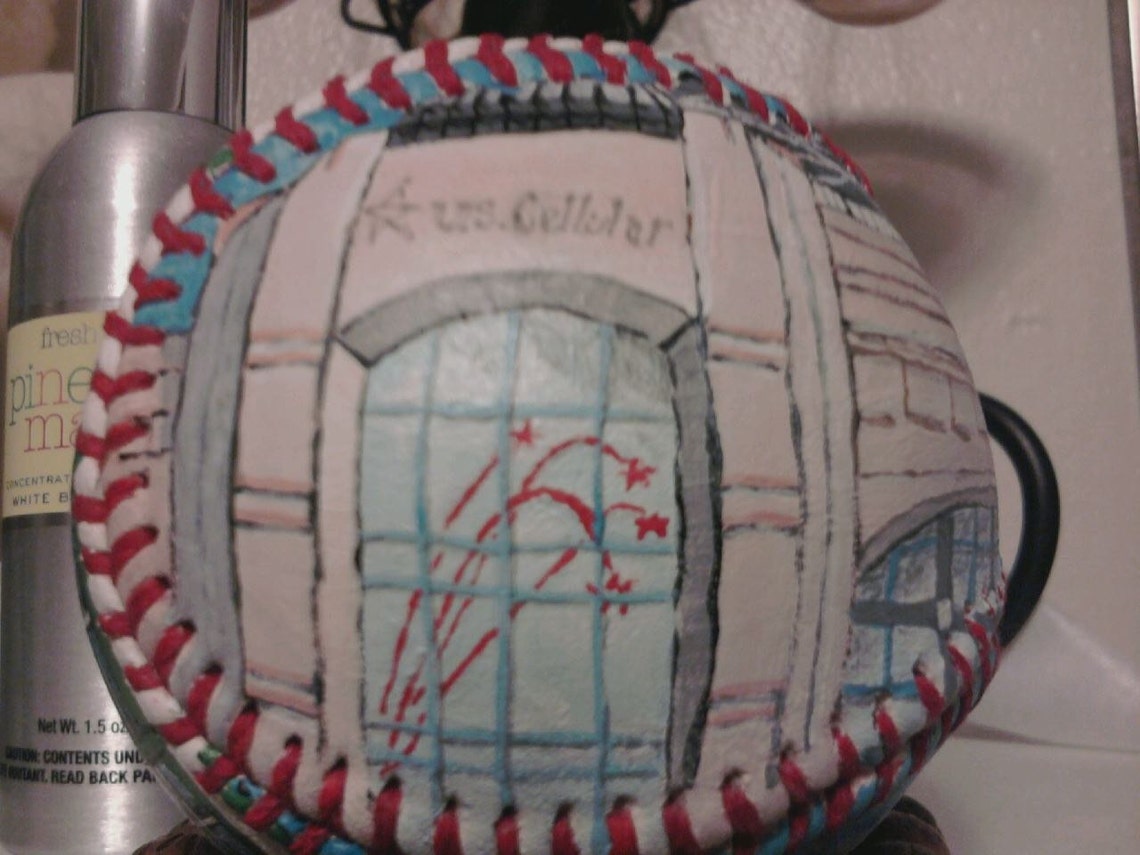 Original Hand Painted Baseball Etsy