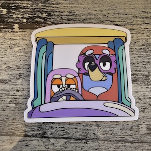Drijvende honden sticker 3"