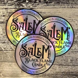 Salem Black Flame Candle Co. 3" sticker