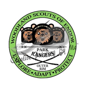 Ewok Park Rangers SVG, Woodland Scouts of Endor, Earth Day Design (Digital Download)