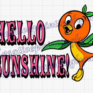 Hello Sunshine, adorável design de pássaro laranja, download SVG, clássico da Flórida indo para a velha escola, design retrô renovado