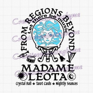 Madame Leota Crystal ball SVG, Halloween t-shirt design, spooky haunts, ghostly fun, fans of hitch hiking ghosts, prefect for a doom buggy