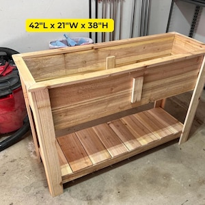 Plany podwyższonej skrzyni na sadzonki i stołu do doniczek – projekt DIY z drewna, stół ogrodowy (do pobrania w formacie PDF)