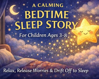 Storia della buonanotte per bambini, meditazione guidata per il sonno, storia rilassante per calmare l'ansia, storia di rilassamento per bambini dai 3 agli 8 anni, download immediato.