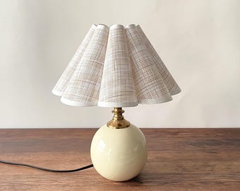 Handgjord svampbordslampa, Japandi keramisk sänglampa, dimbar i 3 färger