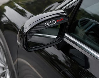 Compatible With Audi Mirror Rain Guard Carbon Fiber Side Mirror Visor Anti Rain Rearview Mirror Cover Trim