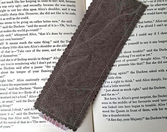 Charcoal Fabric Bookmark - Charcoal Natural Dye Cotton
