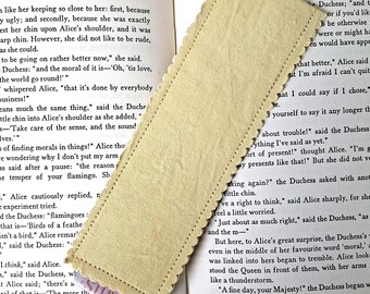 Butter yellow bookmark - Naturally dyed organic cotton