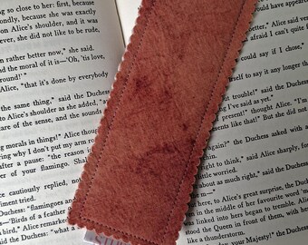 Red/Orange Bookmark - Botanically Dyed Fabric