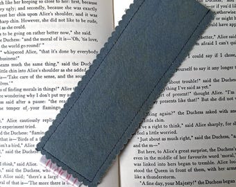 Teal Fabric bookmark - natural dye cotton