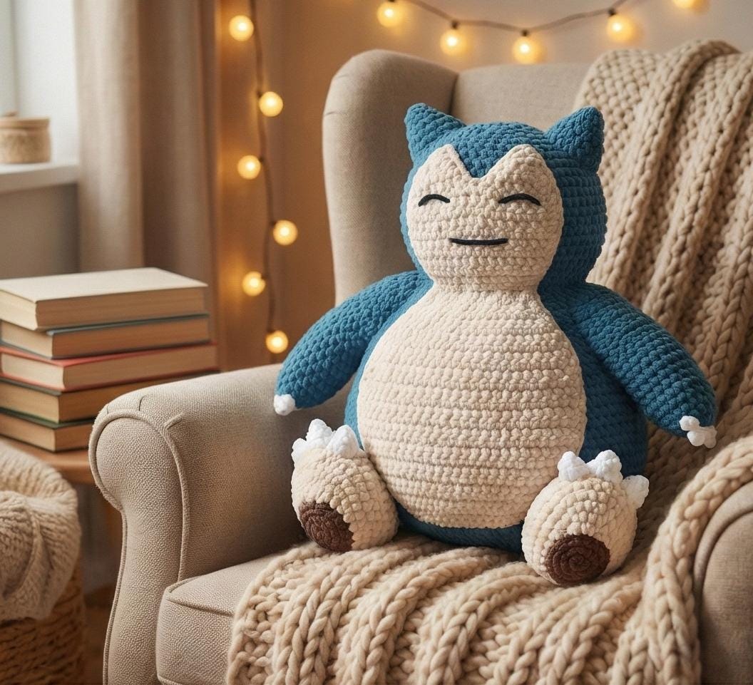 30 Snorlax Crochet Patterns for Giant Plushies, Tiny Amigurumi, and Cozy Handmade Gifts 25 Snorlax Crochet Pattern – Cute Pokémon Snorlax Amigurumi Plush Toy PDF