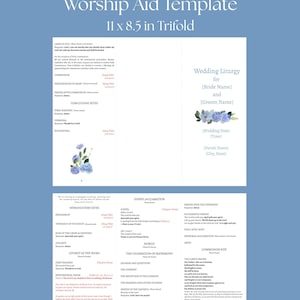 Catholic Wedding Ceremony Worship Aid Template | Fully Editable on Canva