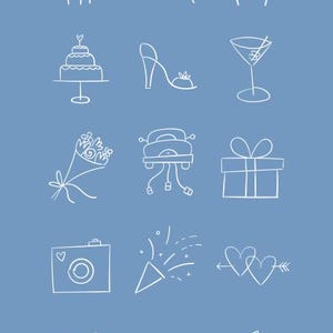 Modello di programma di nozze (incluse icone aggiuntive per la cronologia delle nozze!) / Completamente modificabile su Canva immagine 4