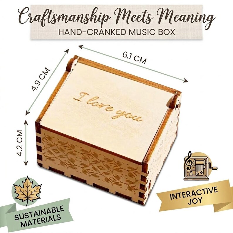 Personalized Wooden Music Box, Custom Song, Photo, and Text, - Etsy
