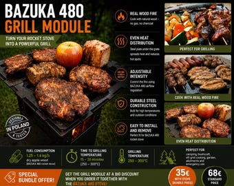 BAZUKA 480 Grill Module – Expand Your Rocket Stove