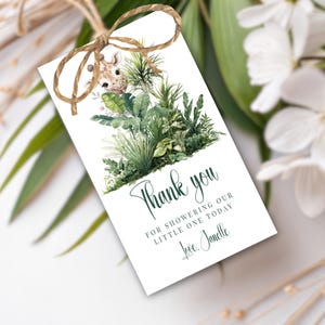 Safari Baby Shower Favor Tags Template, 2x3.5 Rectangle Tags, Giraffe Baby Shower, Editable Printable Tags, Templett, Editable Favor Tags