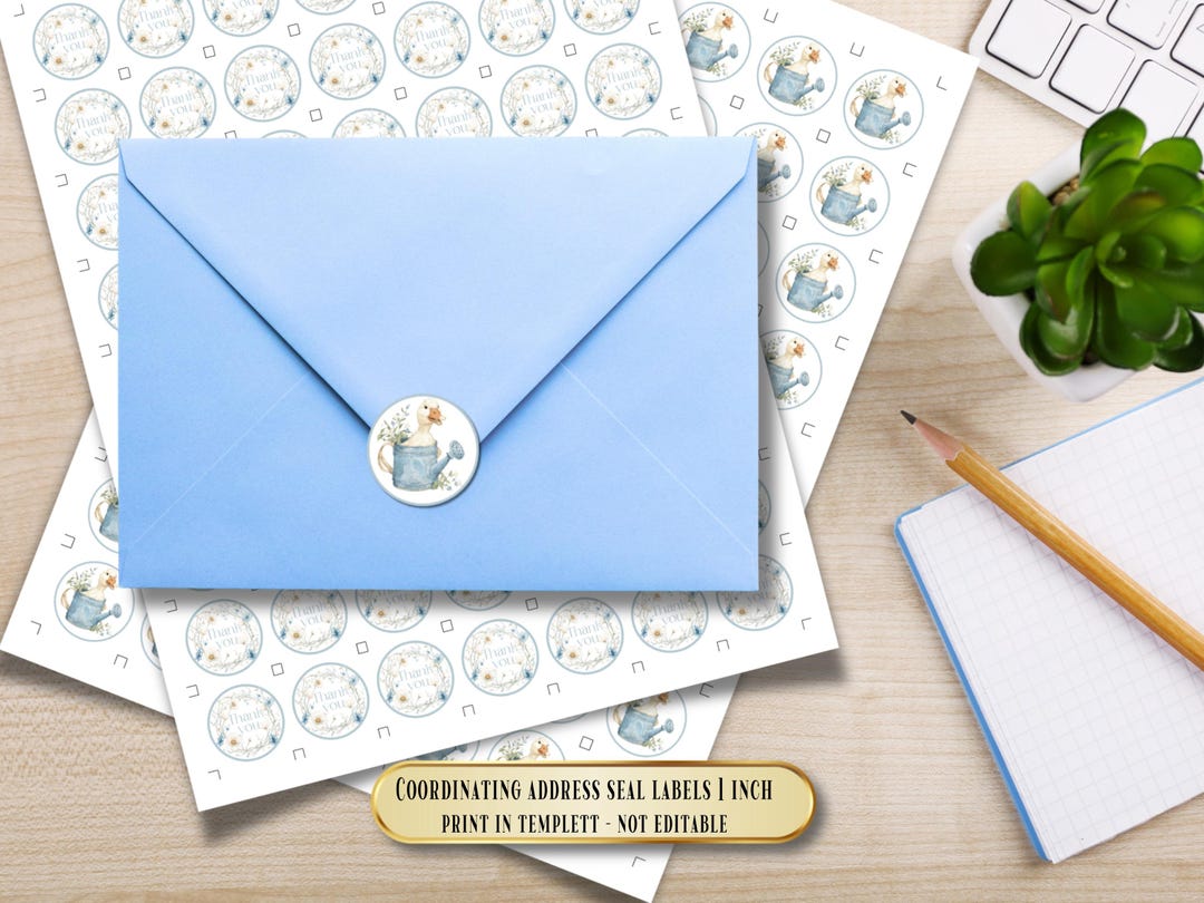 Goose Envelope Silly Goose Baby Shower Envelope Stickers, Printable Envelope Seals ...